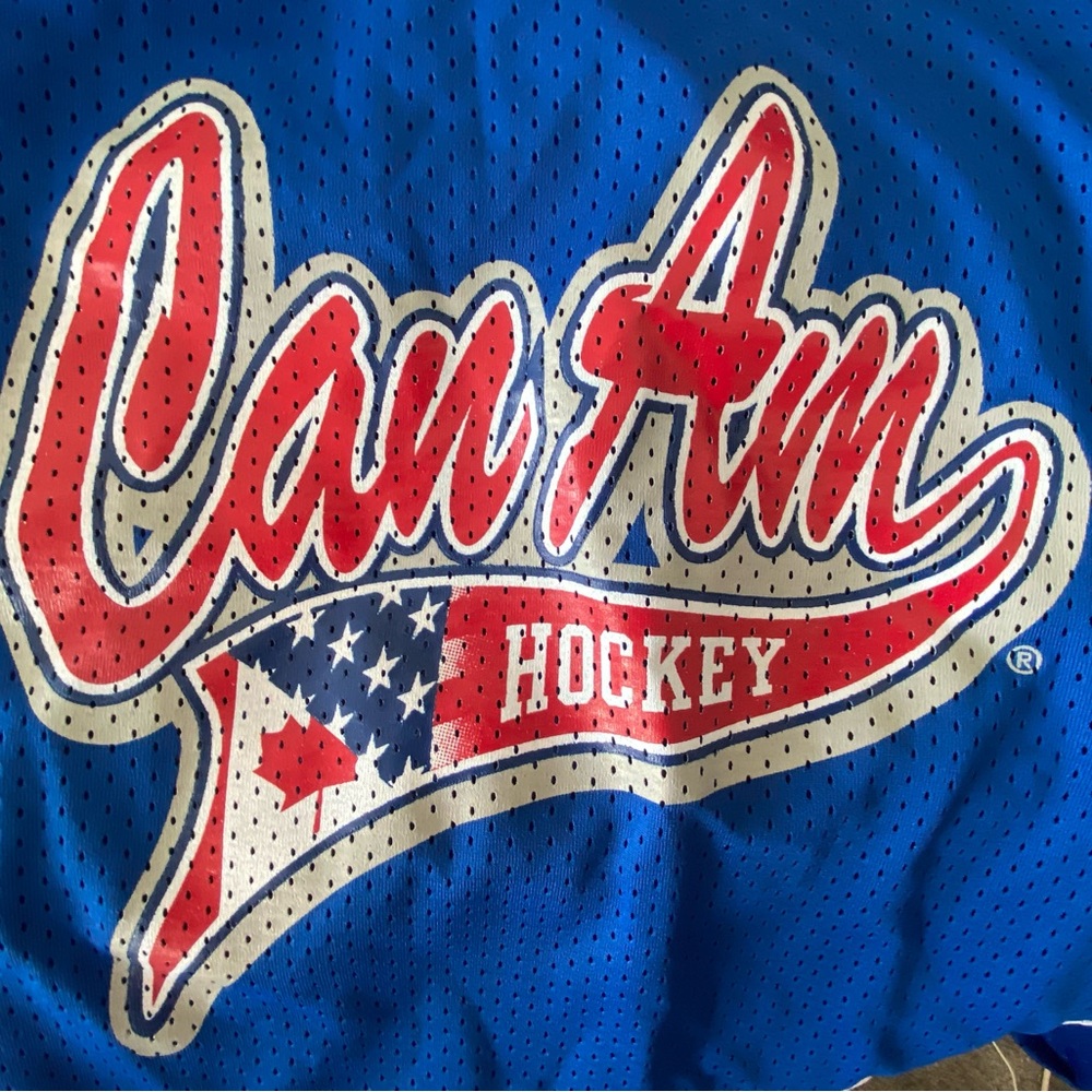 Hockey jersey - XL men’s blue with white stripes.